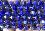 CME881 15 inches 8*10mm faceted bicone lapis lazuli beads