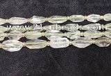 CNG8683 12*23mm - 15*25mm faceted freeform green quartz beads