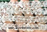 CNG9200 15 inches 7*11mm - 8*12mm faceted nuggets white crystal beads