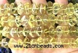 CNG9203 15 inches 7*11mm - 8*12mm faceted nuggets lemon quartz beads