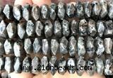 CNG9216 15 inches 7*11mm - 8*12mm faceted nuggets rainbow labradorite beads