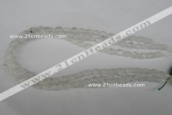 COV43 15.5 inches 8*10mm oval watermelon white beads wholesale