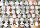 CRB6002 15 inches 6*8mm faceted rondelle lavender amethyst beads