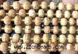 CRB6021 15 inches 6*8mm faceted rondelle orange jasper beads