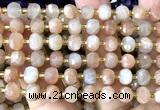 CRB6084 15 inches 6*8mm faceted rondelle moonstone beads