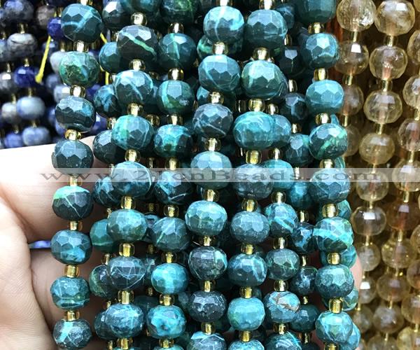 CRB6093 15 inches 6*8mm faceted rondelle dyed jade beads