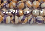 CRF411 15.5 inches 6mm round dyed rain flower stone beads wholesale