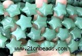 CRG100 15 inches 20mm star green aventurine jade beads wholesale