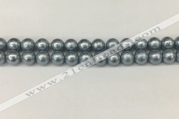 CSB2282 15.5 inches 8mm round wrinkled shell pearl beads wholesale