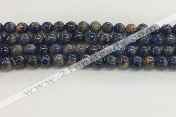 CSO832 15.5 inches 8mm round orange sodalite beads wholesale