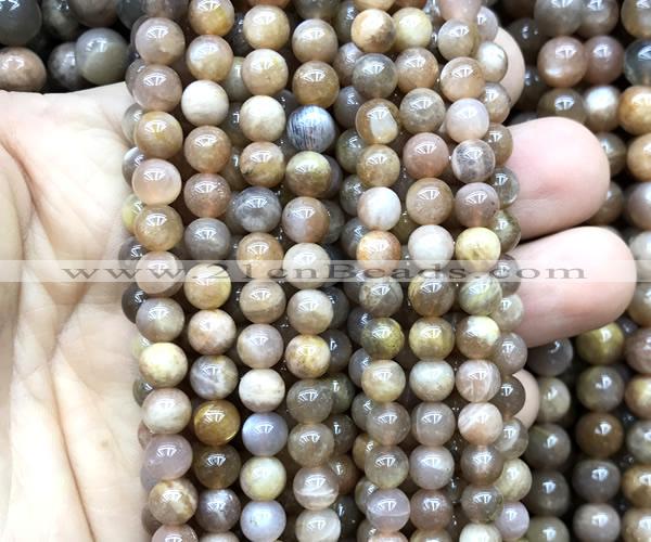 CSS861 15 inches 6mm round sunstone beads wholesale