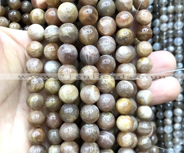 CSS863 15 inches 10mm round sunstone beads wholesale